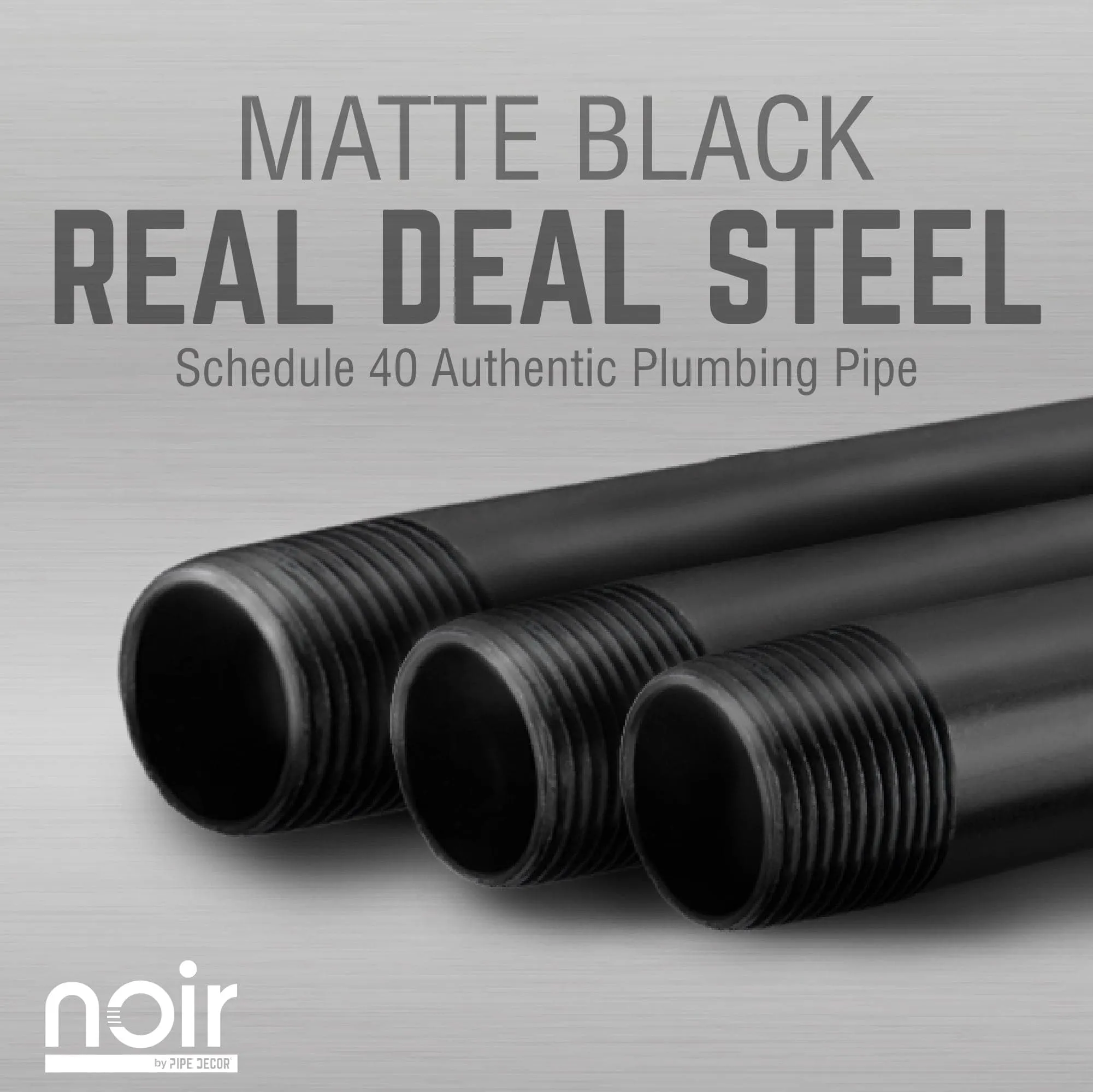 1 in. x 30 in.  Noir Black Round Flange Pipe Table Legs - 4 Pack