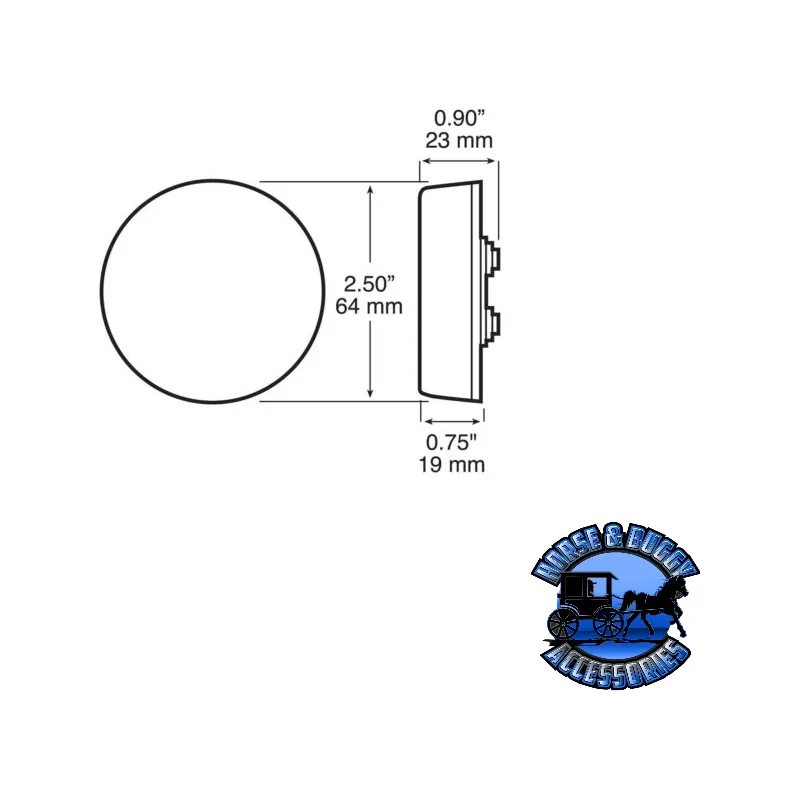 162R 2.5" Red LED Marker/ Clearance, P2, Round