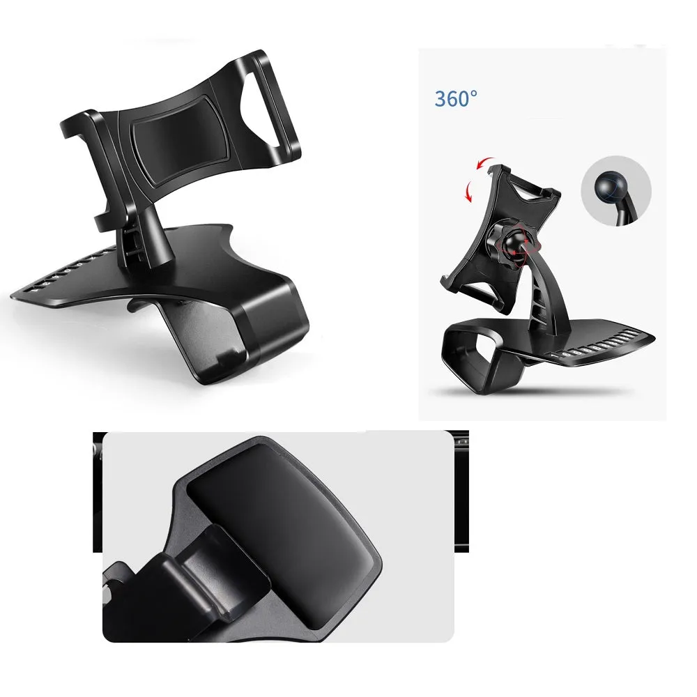 3 in 1 Car GPS Smartphone Holder: Dashboard / Visor Clamp   AC Grid Clip for Nokia 7.1 (2018) - Black