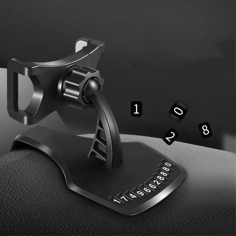 3 in 1 Car GPS Smartphone Holder: Dashboard / Visor Clamp   AC Grid Clip for Nokia 7.1 (2018) - Black