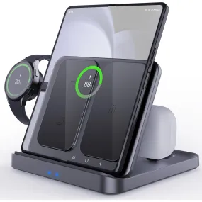 3 in 1 Wireless Charger Stand - Fast Charging Dock for Google Pixel Fold/7/6/5, Watch 2/1, Buds Pro