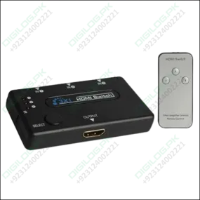 3 Port Hdmi Switch Hub With Remote Control