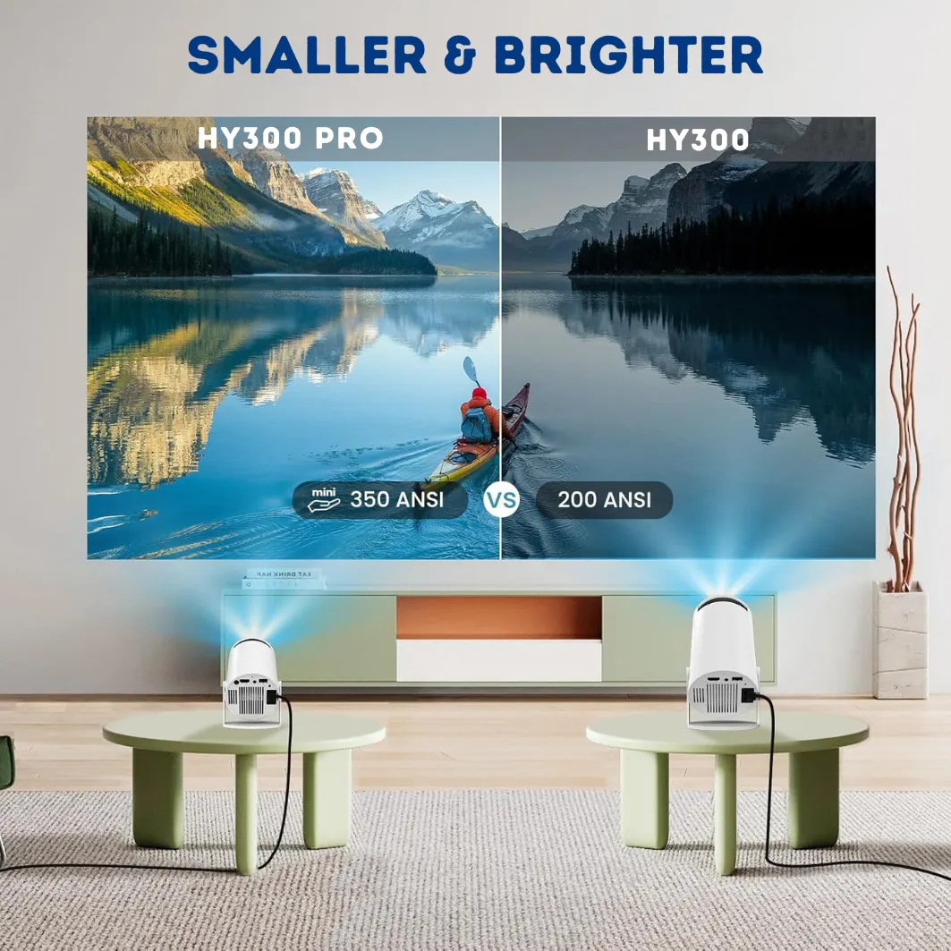 4K Mini Portable Projector - Ultra HD Projection with Compact Design - Ideal for Home Entertainment & Travel