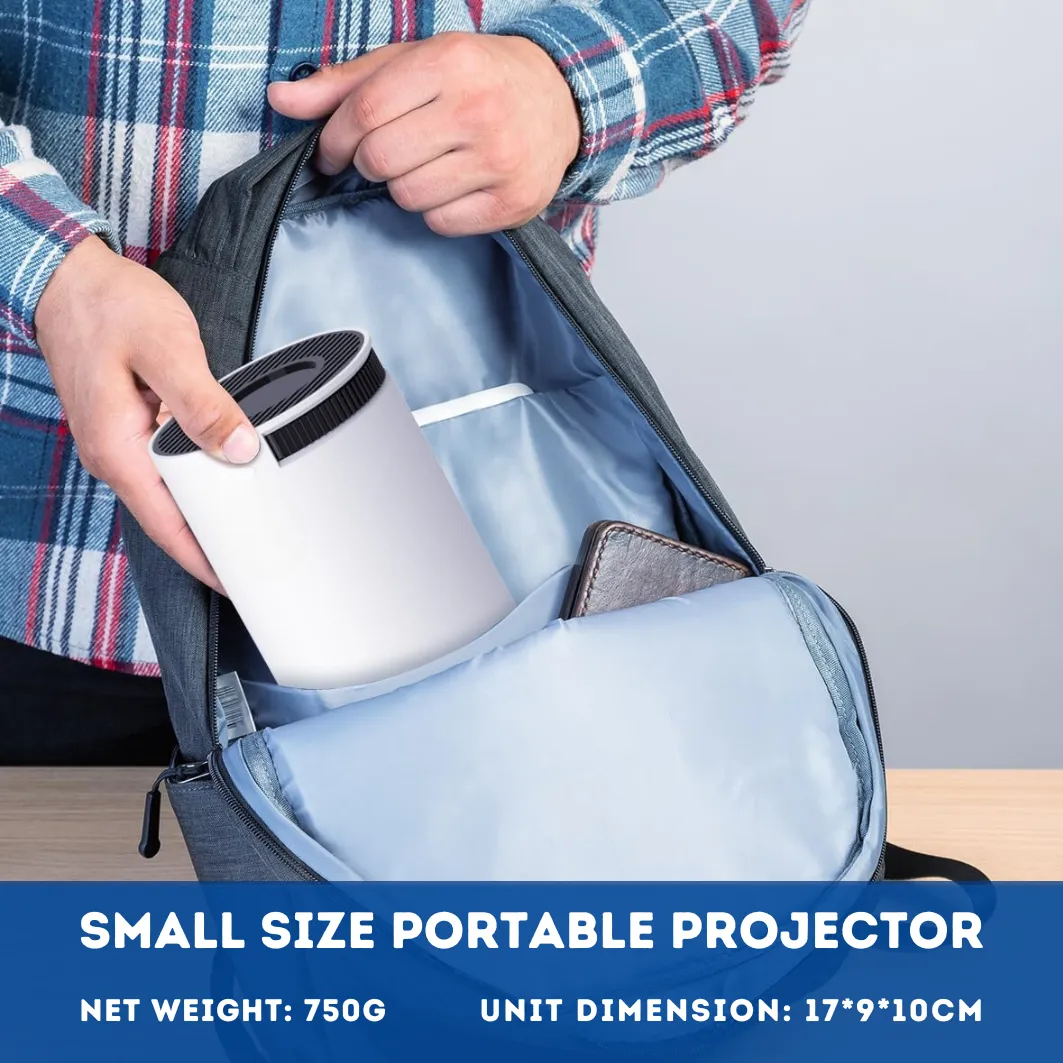 4K Mini Portable Projector - Ultra HD Projection with Compact Design - Ideal for Home Entertainment & Travel