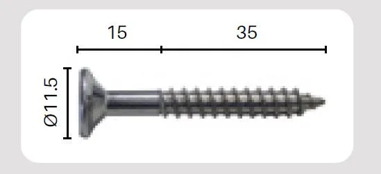 50mm CSK batten screw SS316 14 gauge