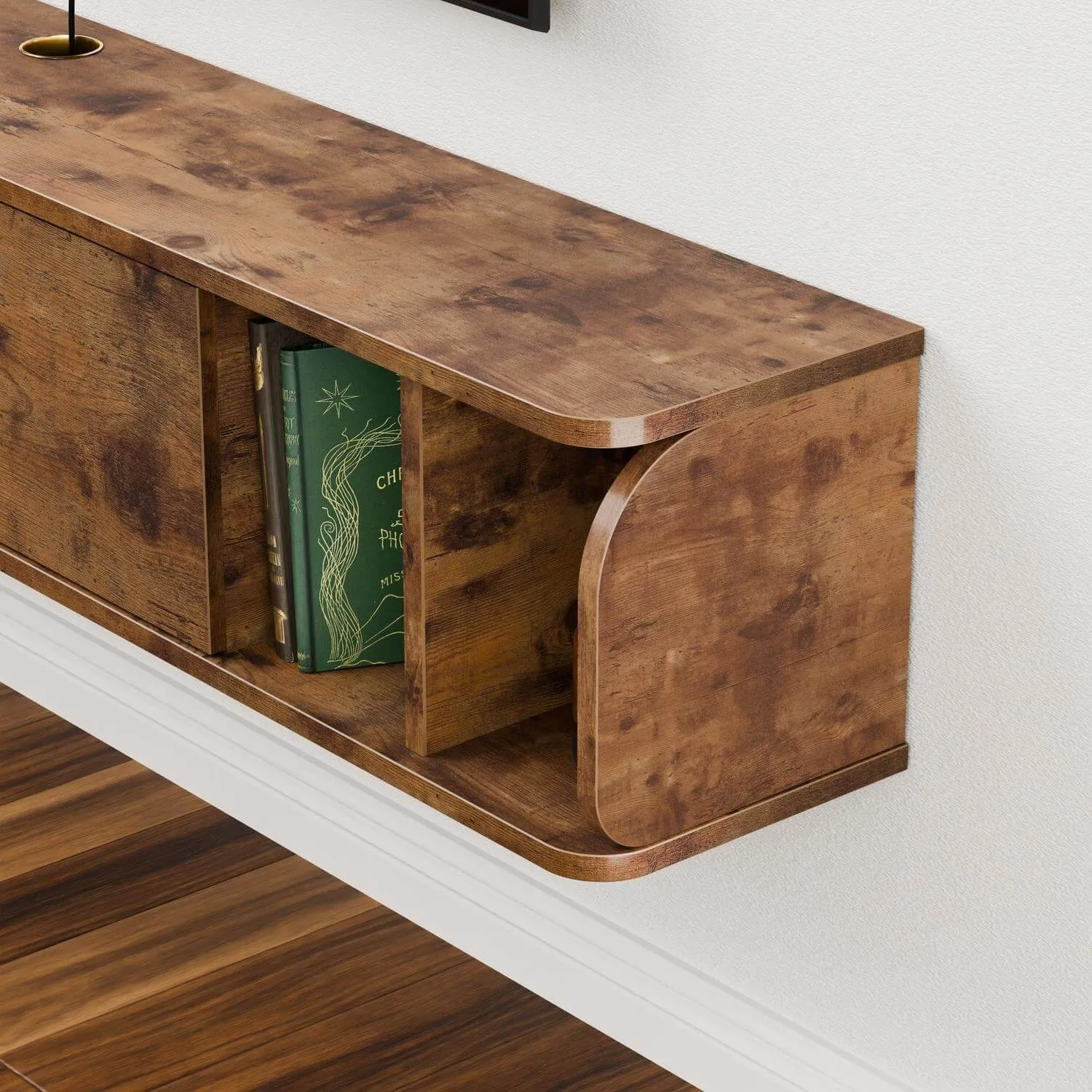 58" Prima TV Stand Rustic Brown