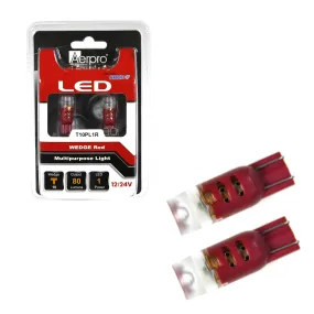 Aerpro T10PL1R 1 X Cree SMD T10 Wedge   Diffuser (Red)