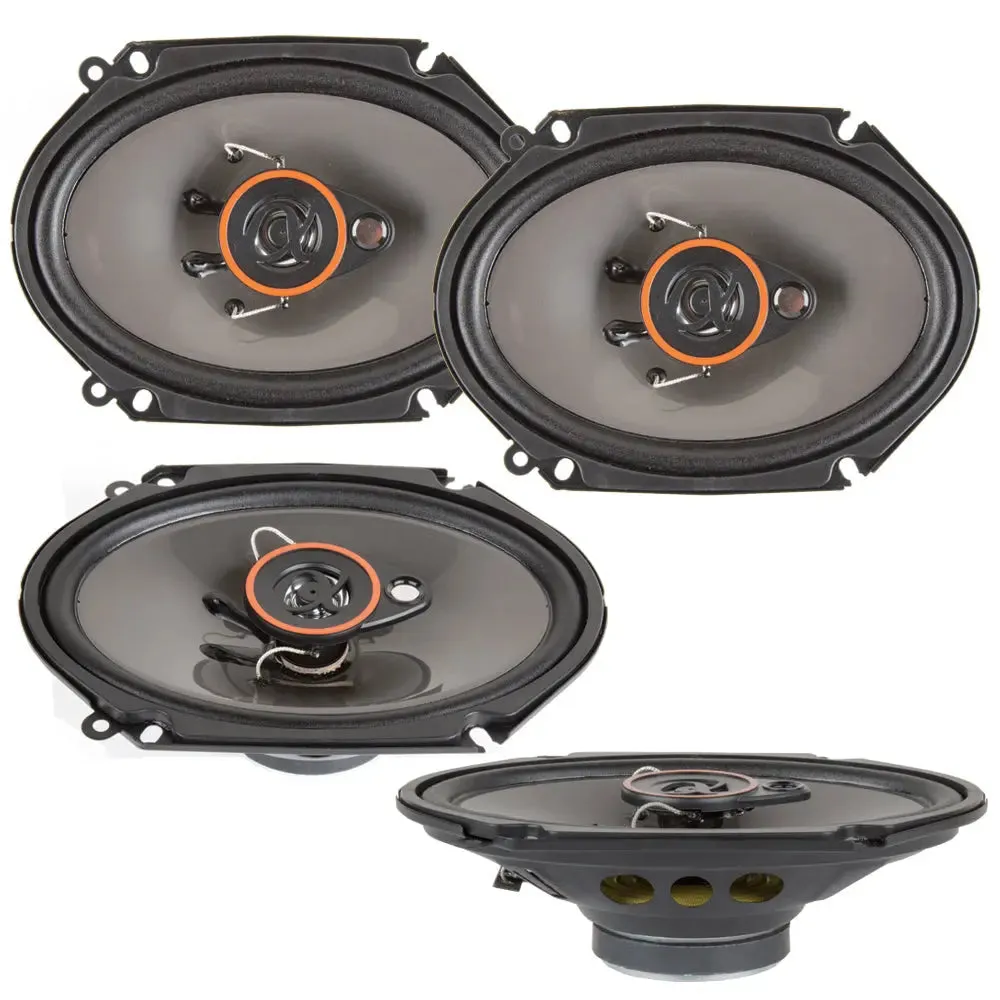 Alphasonik AS268P 6 x 8 350 Watts 3-Way Car Audio Coaxial Speaker (2 Pairs)