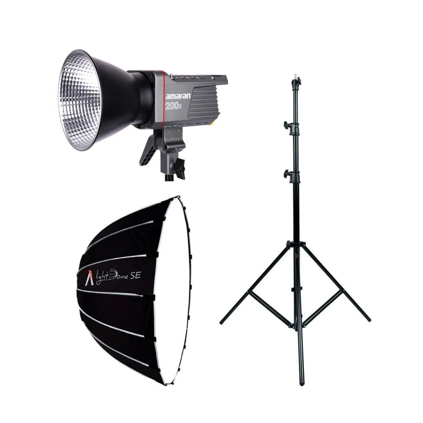 Aputure Amaran 200X Complete Kit - Includes Light Dome SE Softbox and Light Stand - Premium Bundle