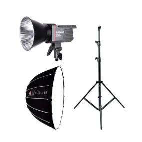 Aputure Amaran 200X Complete Kit - Includes Light Dome SE Softbox and Light Stand - Premium Bundle