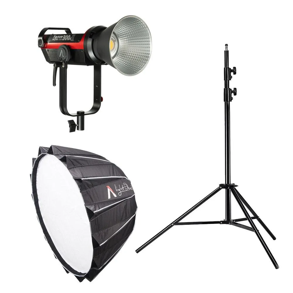 Aputure LS 300D II Pro Kit (Including Light Dome II Softbox and Light Stand) - Bundle