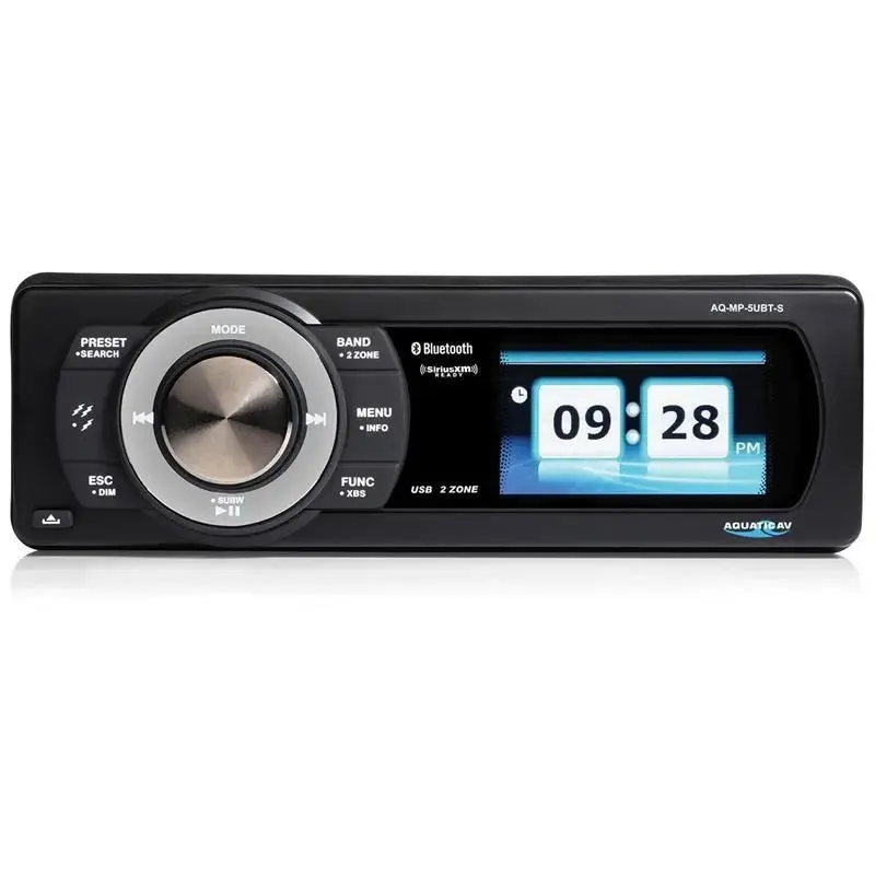 AquaticAV AQ-MP-5UBT-S Bluetooth USB SiriusXM Waterproof Marine Stereo