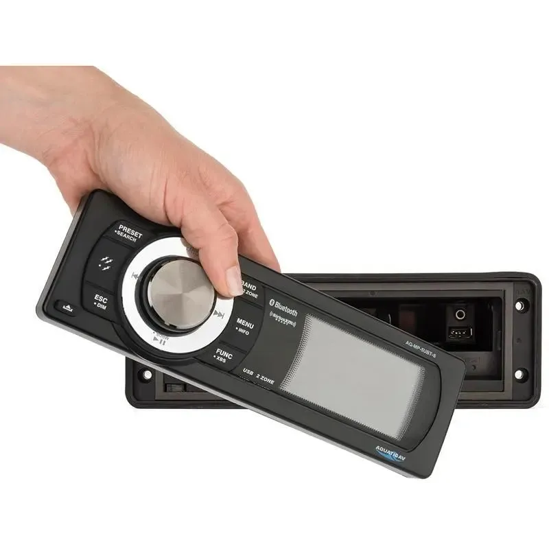 AquaticAV AQ-MP-5UBT-S Bluetooth USB SiriusXM Waterproof Marine Stereo