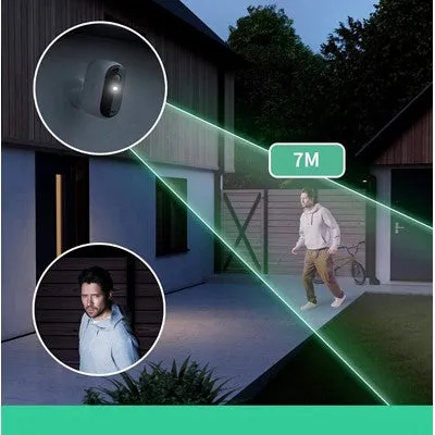Arlo Essential 2K Outdoor Security Camera, Pack of 2, White - Model VMC2250100EUS