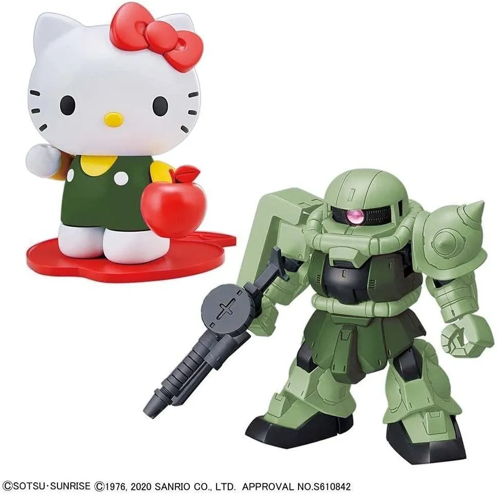Bandai Hello Kitty / Zaku II SD Gundam Cross Silhouette Model Kit