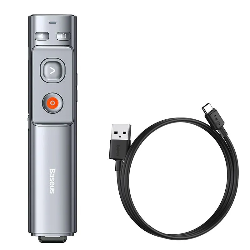 Baseus Orange Dot laser pointer remote control for PC presentation with built-in battery gray (WKCD000013)