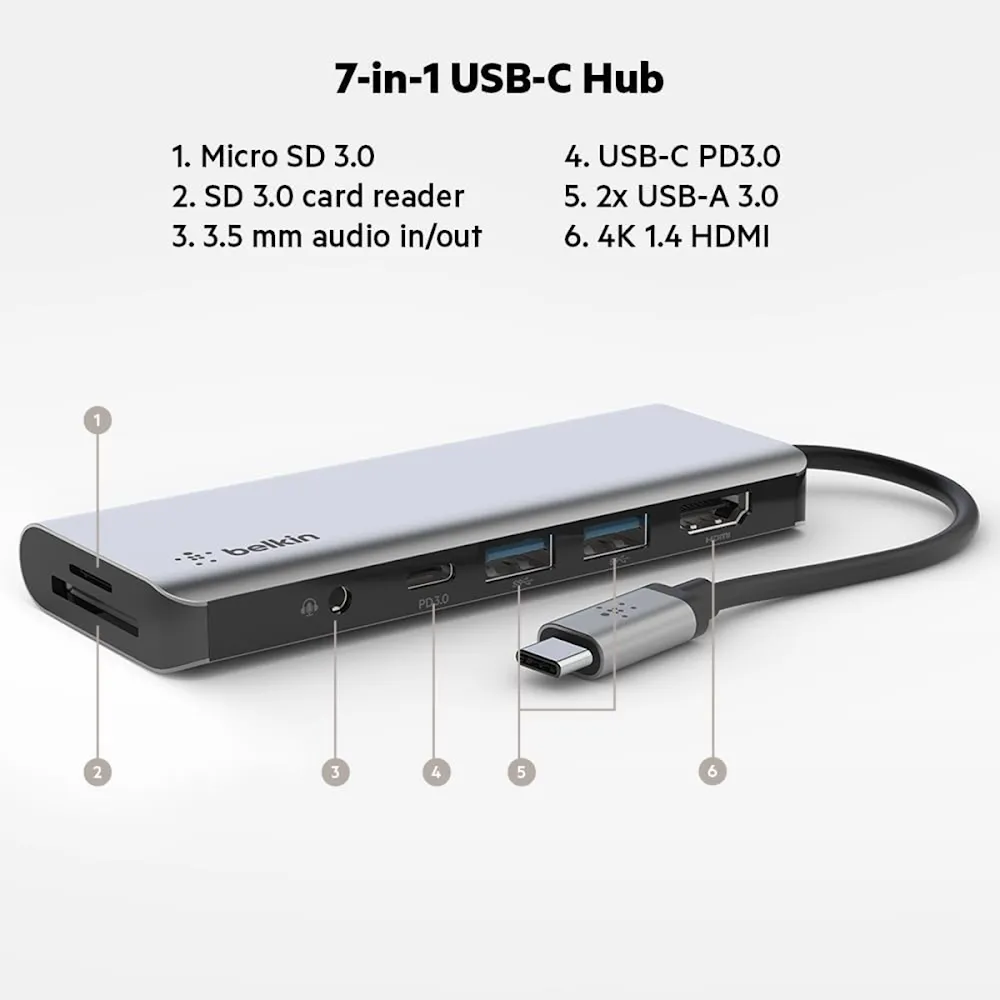 Belkin Usb-C 7-In-1 Multiport Hub Spiderman ( Disney Collection )