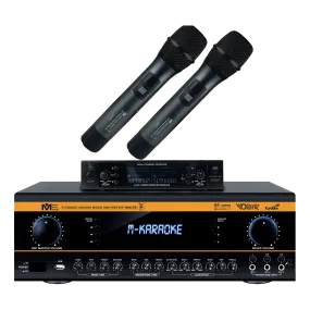 Better Music Builder DX-388 G5 1400W Karaoke Mixing Amplifier Bundle with VM-52 G5 Wireless Microphones