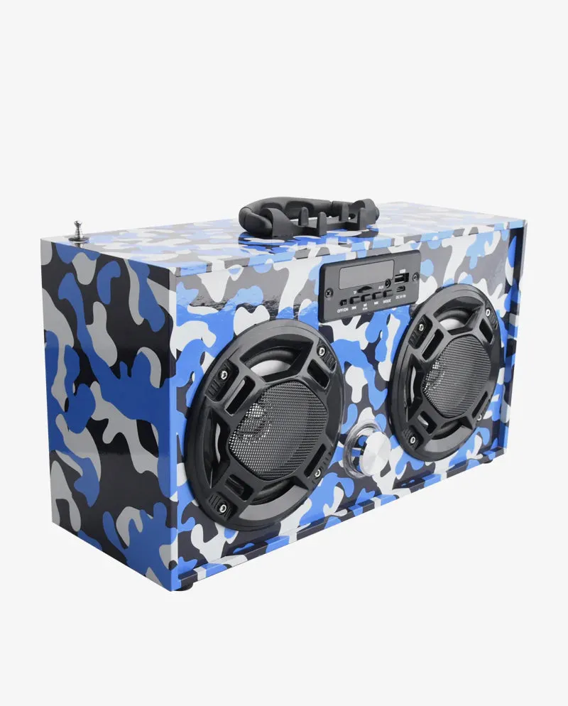 Bluetooth Mini Boom Box / Blue Camo