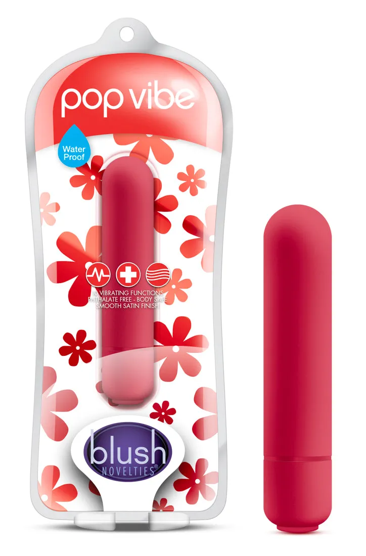 Blush Pop Vibe: Fun, Waterproof Mini Vibrator with 10 Buzz Modes!