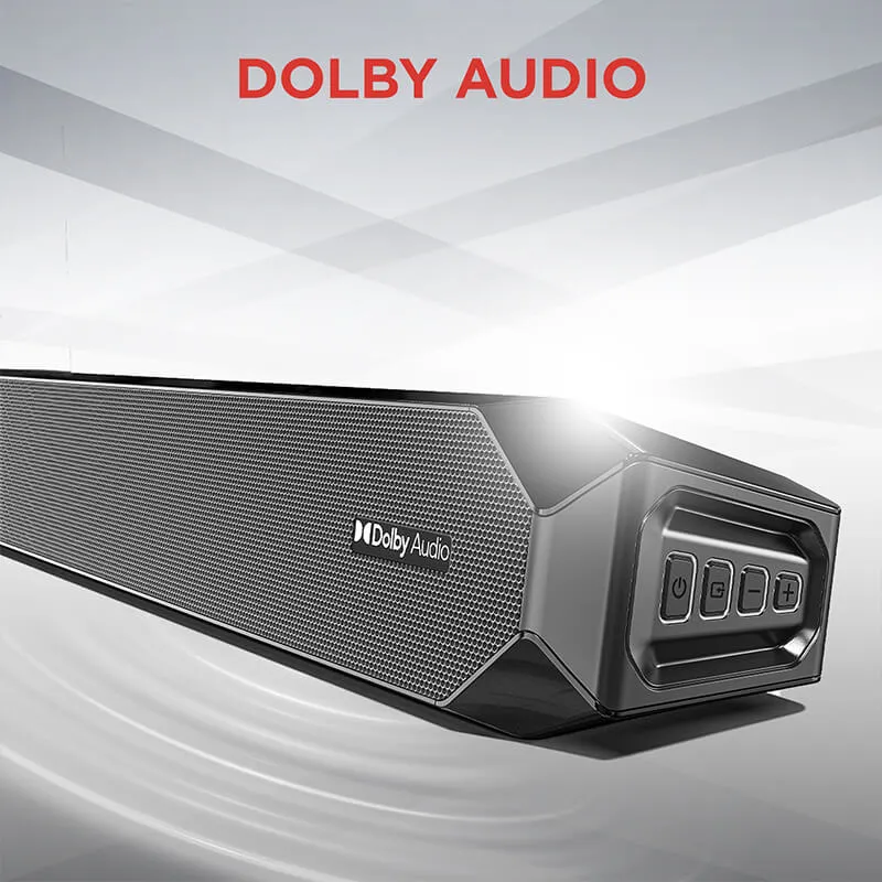 boAt Aavante Bar 1200D | 100W RMS Dolby Audio Soundbar with Wired Subwoofer, 2.1 Channel, Bluetooth, Master Remote Control