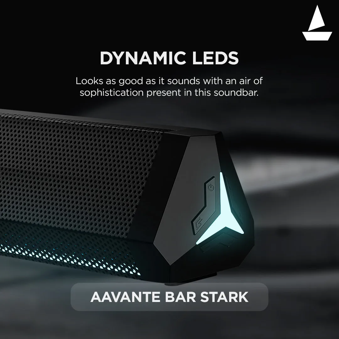 boAt Aavante Bar Stark | 160W RMS Bluetooth Soundbar with Wireless Subwoofer, boAt Signature Sound, Multiple EQ Modes, AUX