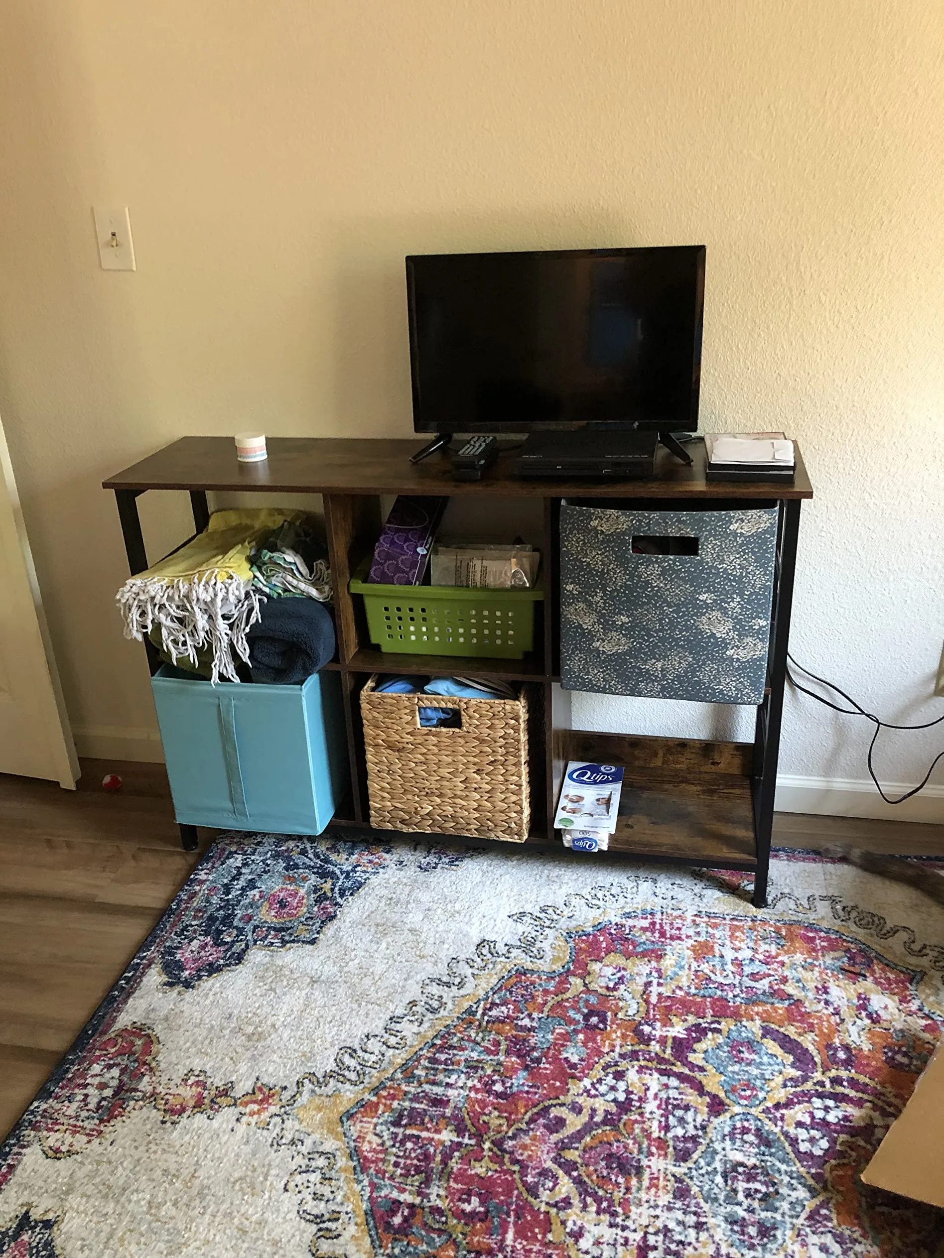 Bookshelf, Bookcase with 6 Storage Cubes, for Office