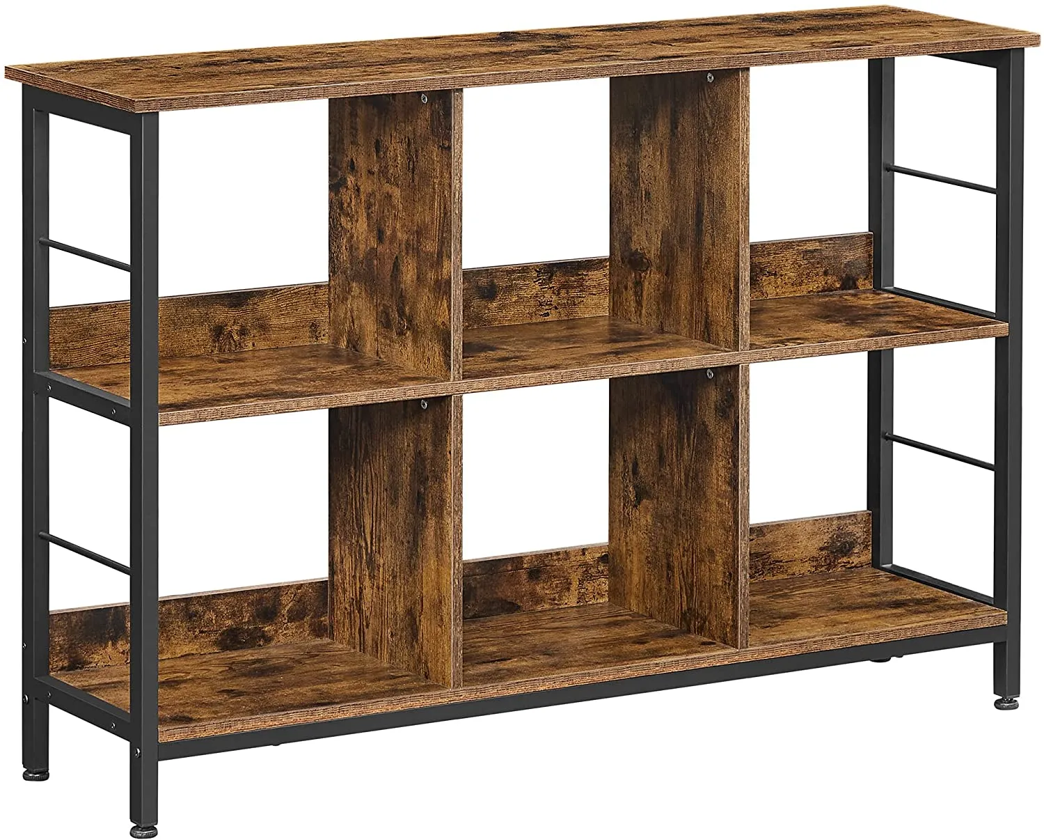 Bookshelf, Bookcase with 6 Storage Cubes, for Office