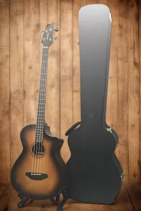 Breedlove Solo Pro Concerto Edgeburst CE Acoustic-Electric Bass Guitar With Hardshell Case