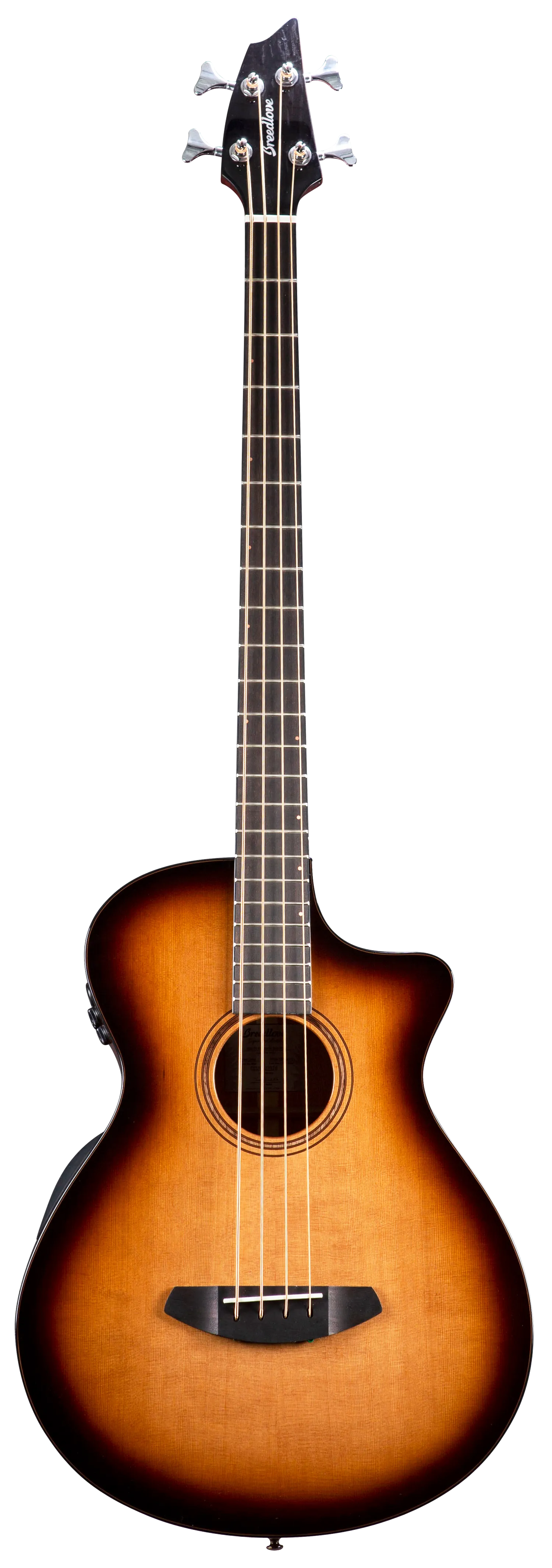 Breedlove Solo Pro Concerto Edgeburst CE Acoustic-Electric Bass Guitar With Hardshell Case