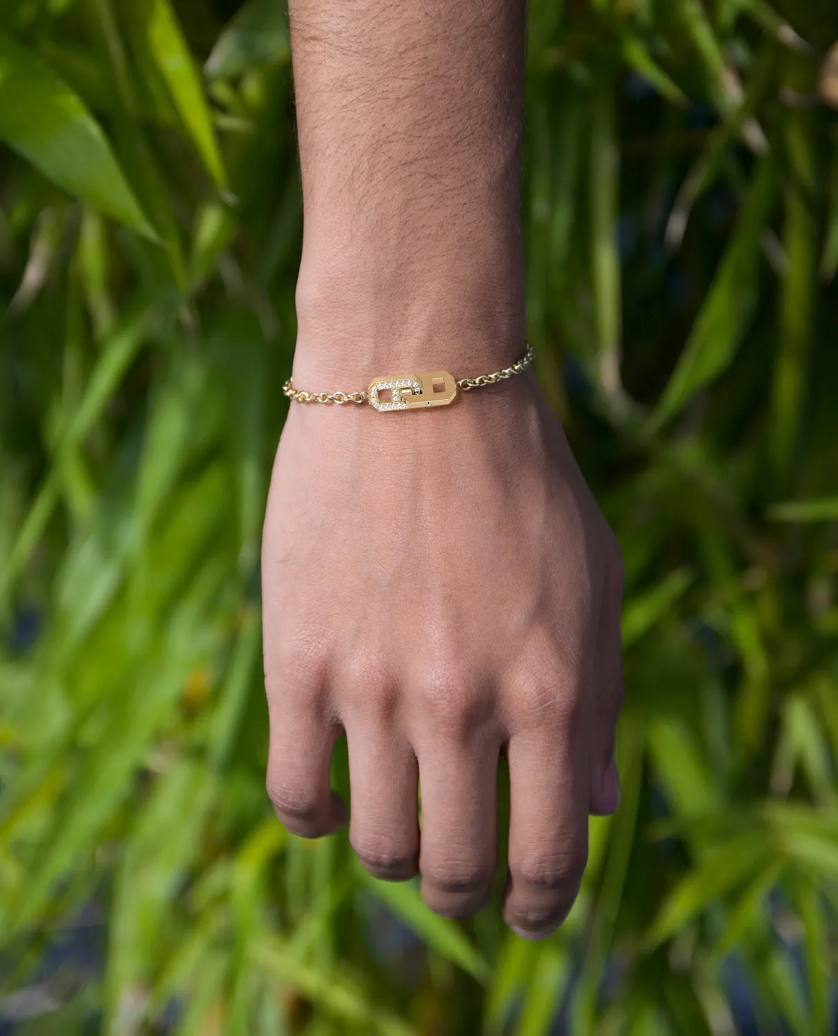 BRIGGS Gold Charm Bracelet with 0.45ct Diamonds
