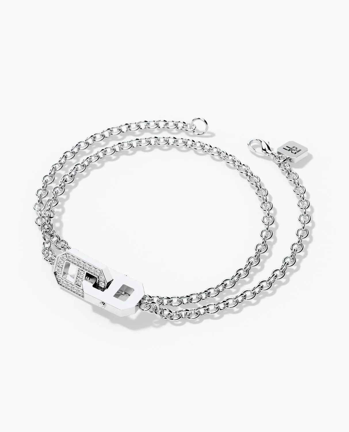 BRIGGS Gold Charm Bracelet with 0.45ct Diamonds