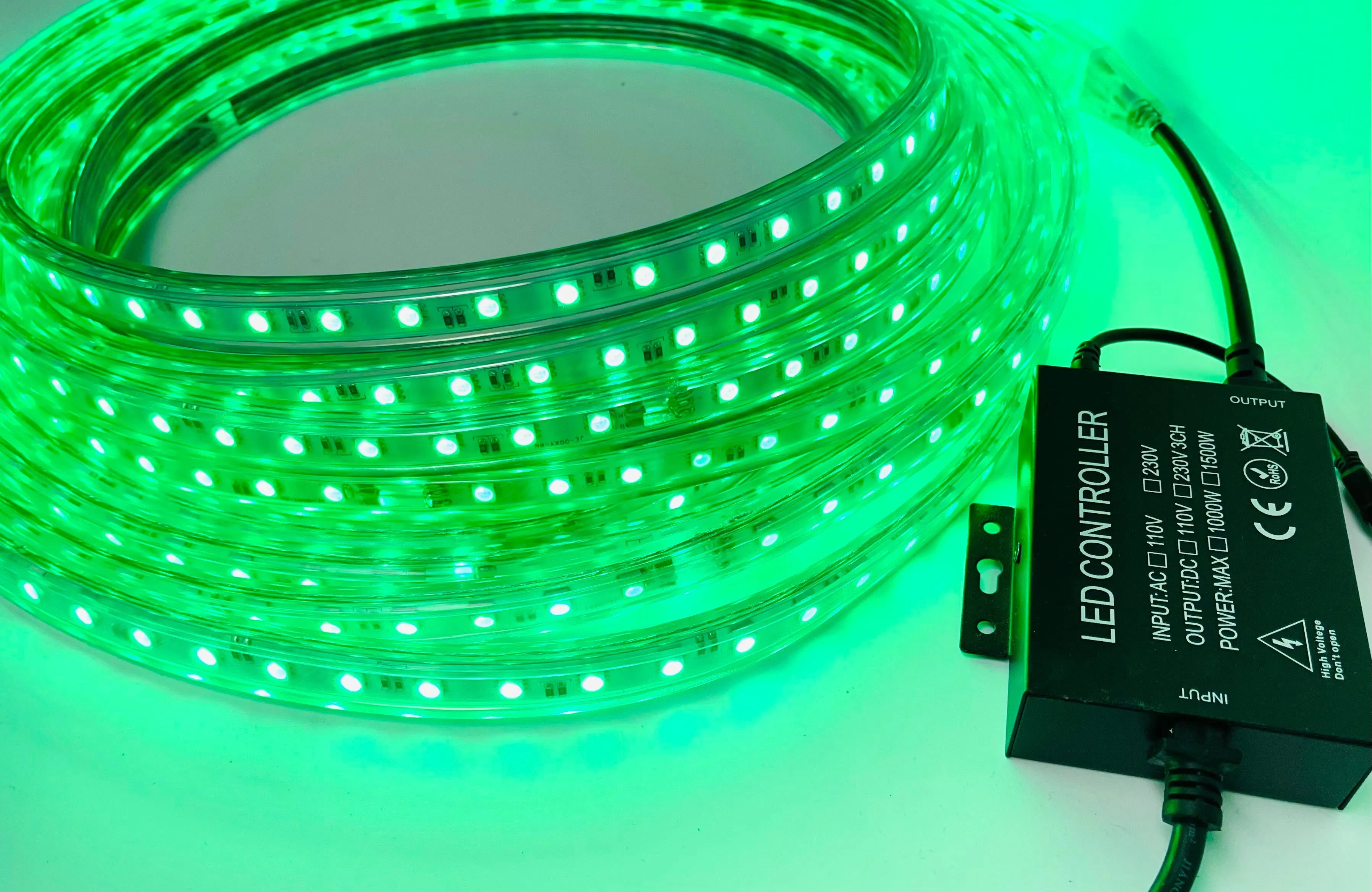 BT-120V Rope Light Remote Control AC 110-240V 1500W Wireless Music IR Remote Control RGB Controller with 24Key Remote for High Voltage 5050 2835 LED Strip Light