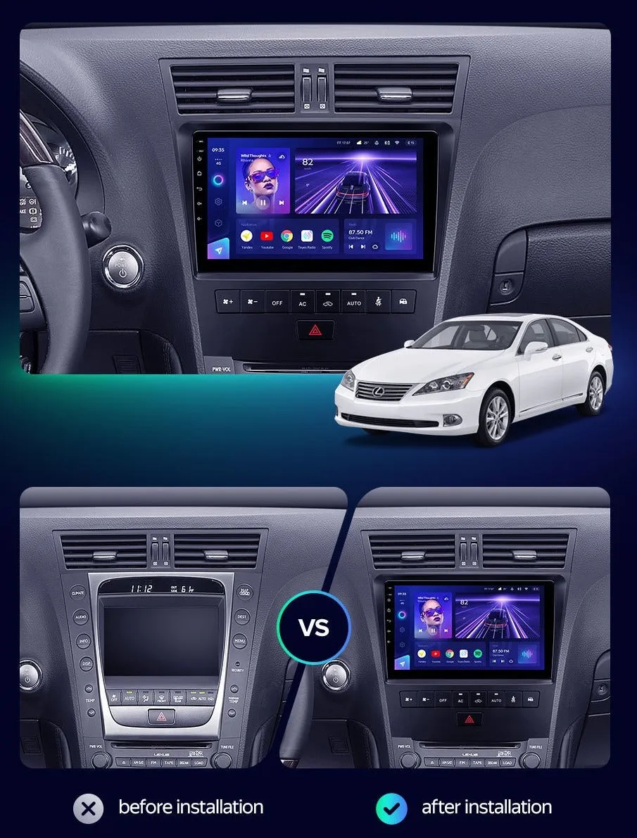 Car Dealz Elite 4G Data Model 10.2" Android 10.0 For Lexus GS300 S190 GS350 GS400 GS430 GS450h GS460 GS 300 III 3 350 400 430 450h 460 2004 - 2011 GPS Bluetooth Car Player Navigation Radio Stereo DVD Head Unit In Dash Plus OEM Fascia