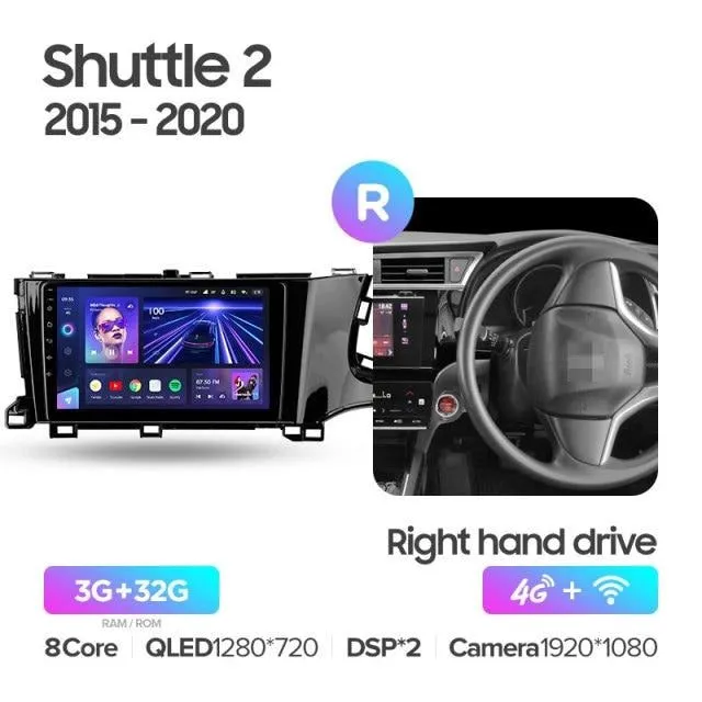 Car Dealz Elite 4G Data Model 10.2" Android 12.0 For Honda Shuttle 2 2015 - 2020 In Dash Plus OEM Fascia