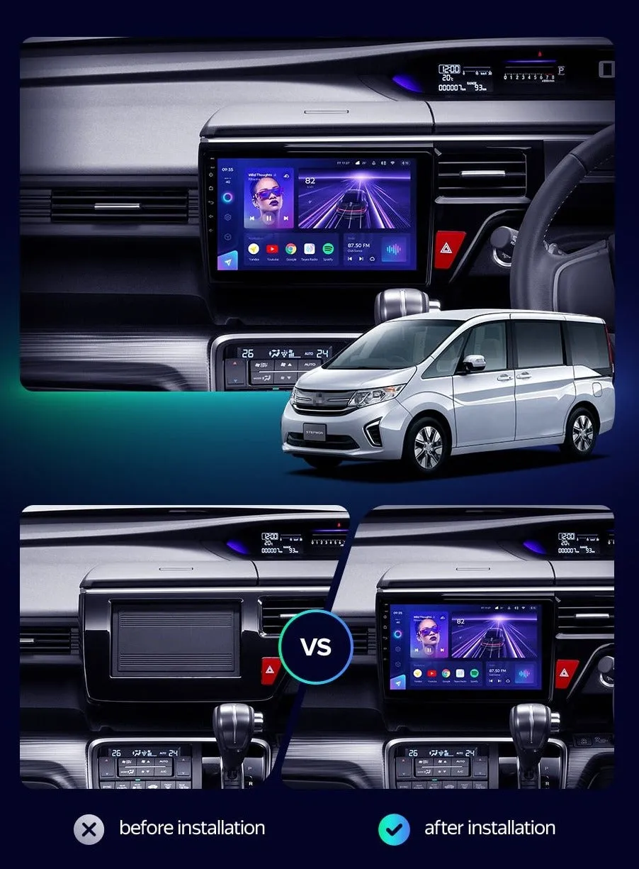 Car Dealz Elite 4G Data Model 10.2" Android 12.0 For Honda Stepwgn 5 2015 - 2021 In Dash Plus OEM Fascia