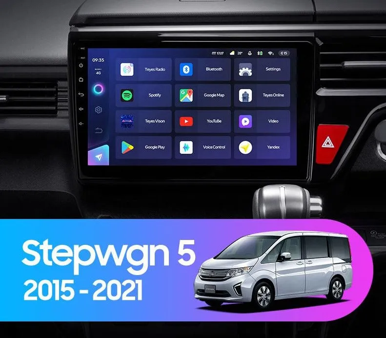 Car Dealz Elite 4G Data Model 10.2" Android 12.0 For Honda Stepwgn 5 2015 - 2021 In Dash Plus OEM Fascia