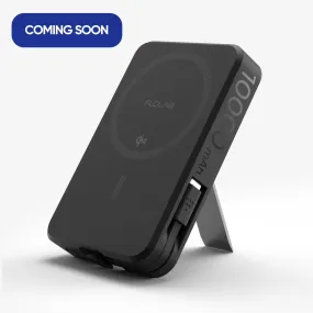COMING SOON - FLOLAB PowerFLO Qi2 15W Wireless Power Bank - Kickstand, MagSafe Compatible, Fast Charging, Build in Cable