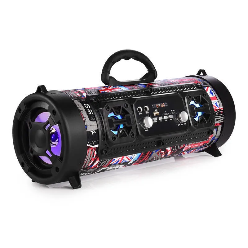 Creative Wireless Smart Bluetooth Speaker Square Dance Speaker Mobile Phone Karaoke Card Subwoofer