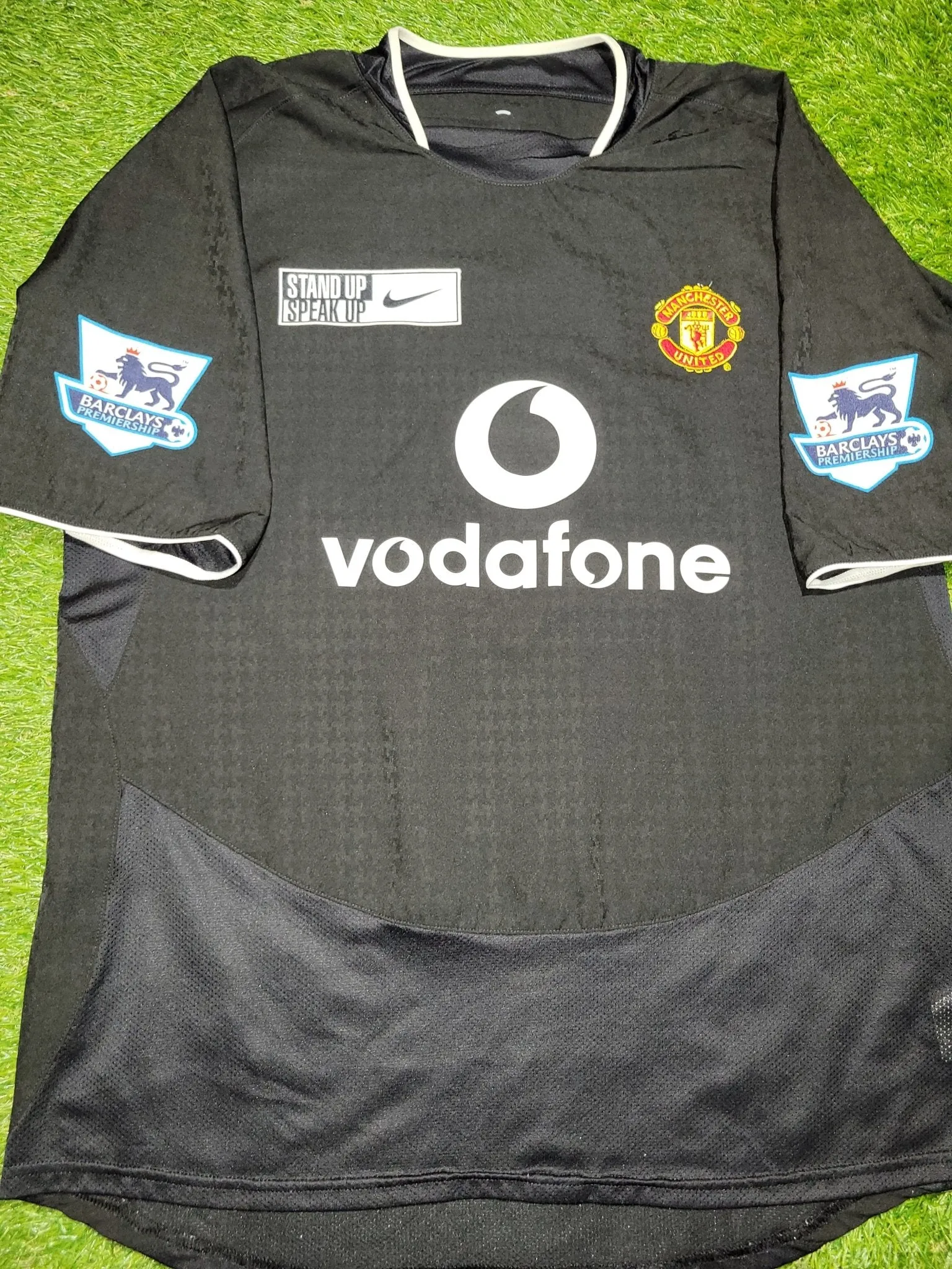 Cristiano Ronaldo Manchester United 2004 2005 Away STAND UP SPEAK UP Soccer Jersey Shirt L