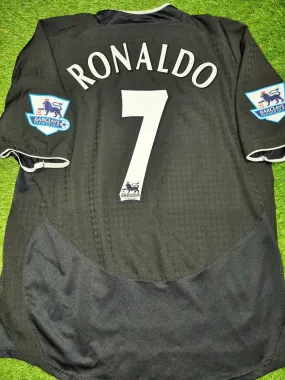 Cristiano Ronaldo Manchester United 2004 2005 Away STAND UP SPEAK UP Soccer Jersey Shirt L