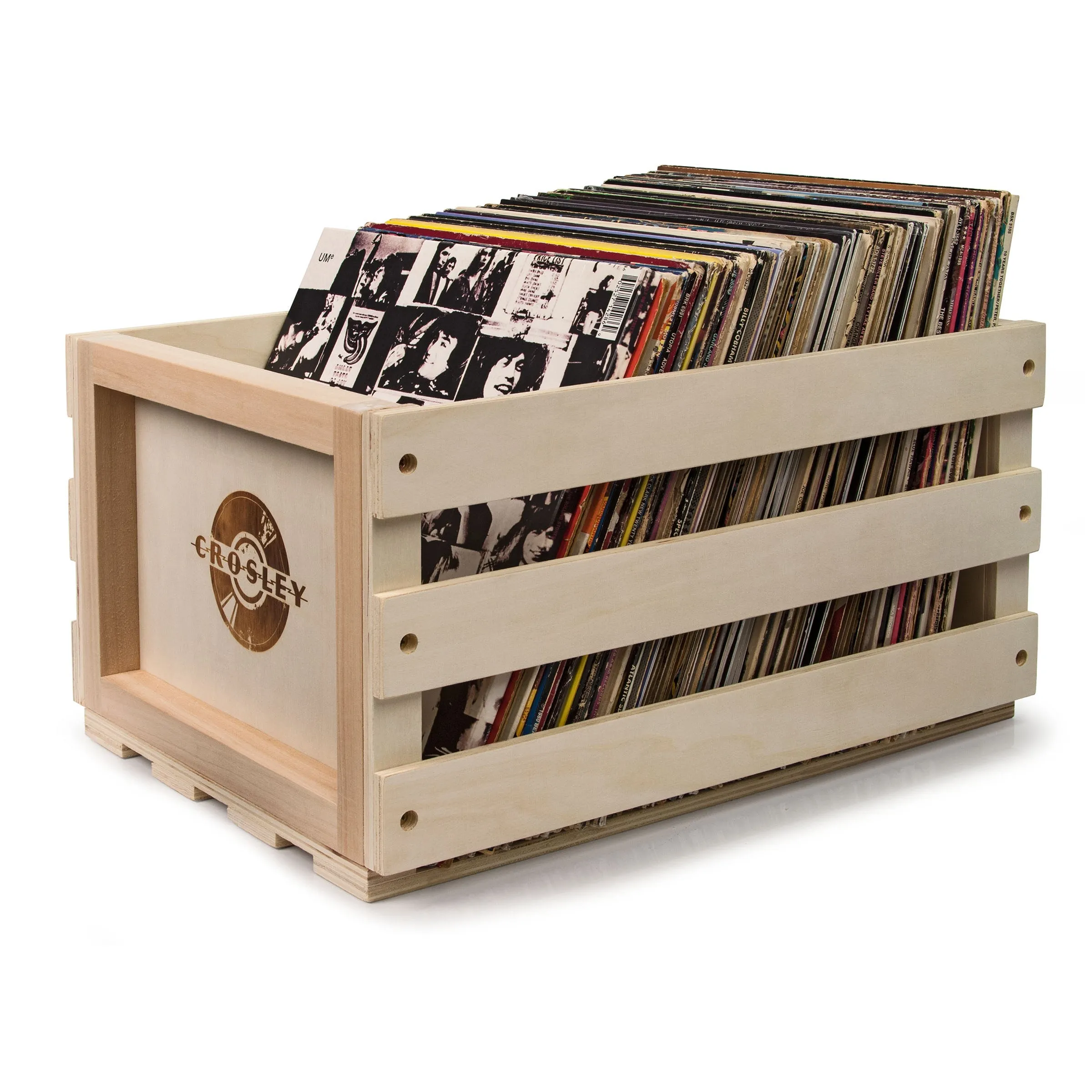 Crosley Mercury Turntable - Cream   Bundled Crosley Record Storage Crate