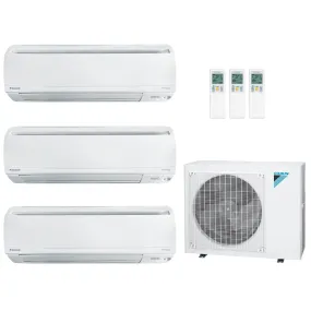 Daikin 3-Zone Wall Mounted Ductless Mini-Split 48000 BTU Heat Pump Air Conditioner 18k   18k   18k -  20.6 SEER2