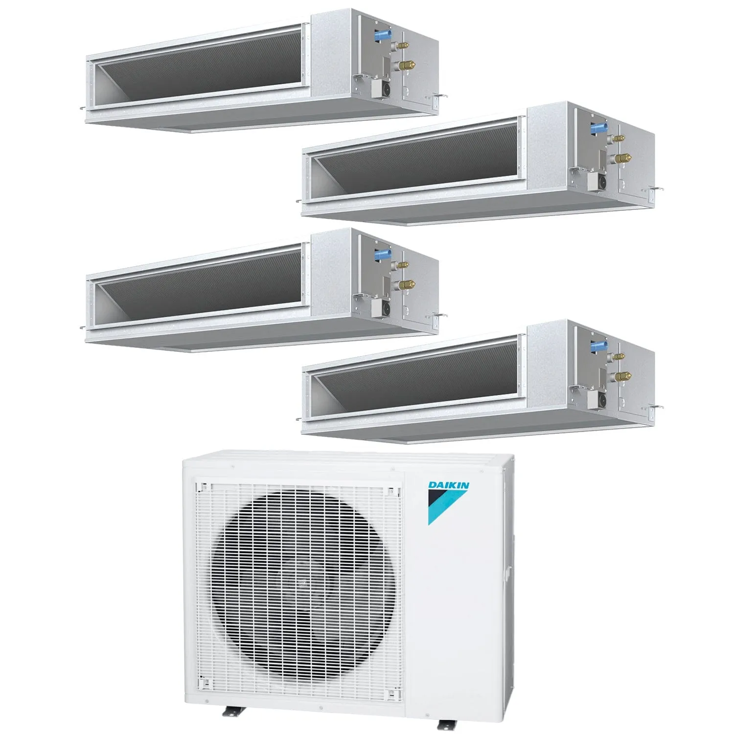 Daikin 4-Zone Concealed Ducted Mini-Split 48000 BTU Heat Pump Air Conditioner 9k   12k   12k   18k - 14.5 SEER2