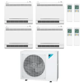 Daikin 4-Zone Floor Standing Hyper Heat Ductless Mini-Split 36000 BTU Heat Pump Air Conditioner 9k   9k   12k   15k - 20 SEER2