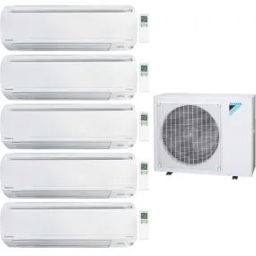 Daikin 5-Zone Wall Mounted Ductless Mini-Split 48000 BTU Heat Pump Air Conditioner 7k   9k   9k   15k   18k - 20.6 SEER2
