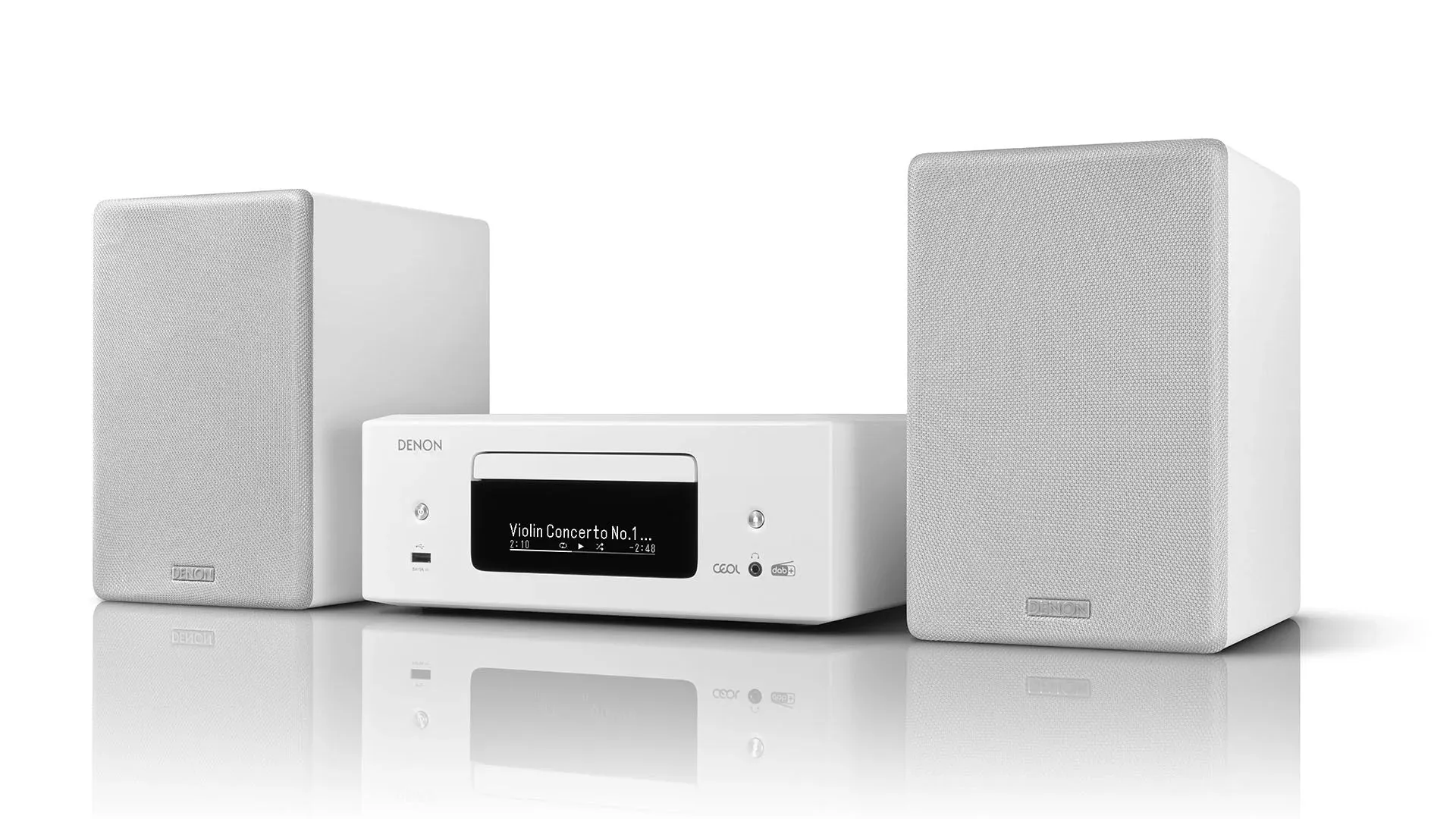 Denon CEOL N12 DAB DAB  Receiver With SCN10 Speakers Bundle White