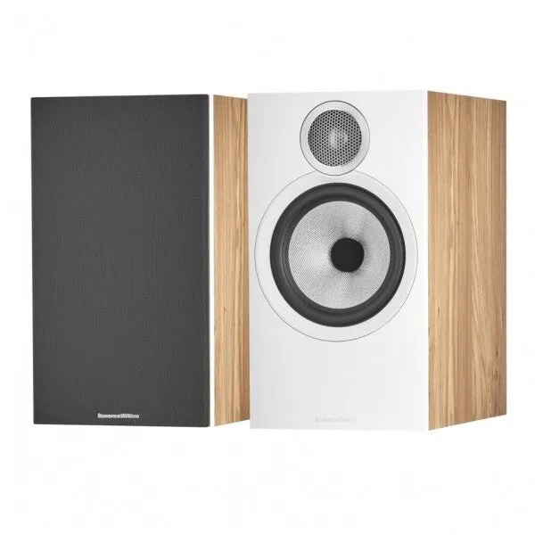 Denon CEOL RCD-N12 DAB  Hi-Fi System White with Bowers & Wilkins 606 S3 Speakers Pair Oak