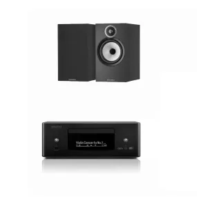 Denon CEOL RCD-N12 DAB  Hi-Fi System with Bowers & Wilkins 606 S3 Speakers Pair Black