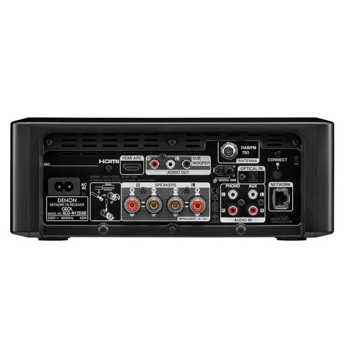 Denon CEOL RCD-N12 DAB  Hi-Fi System with Bowers & Wilkins 606 S3 Speakers Pair Black